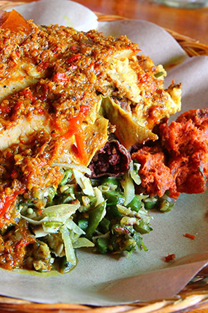 Balinese restaurant food in Bali