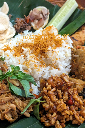 Warung meal for Bali travelers